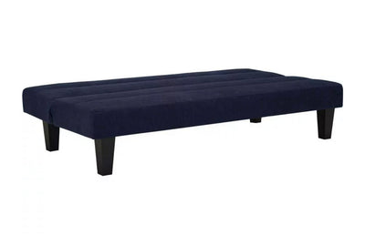 DHP Kebo Futon with Microfiber Cover, Blue- NEW AND ASSEMBLED, SMALL TEAR FROM SHIPPING!!!