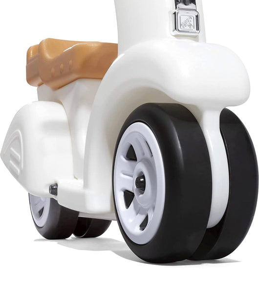 Step2 Ride Along Scooter – Ride On Toy with Vintage-Style Design, Foot-to-Floor Toddler Scooter with Four Wheels for Extra Stability- NEW AND ASSEMBLED!!