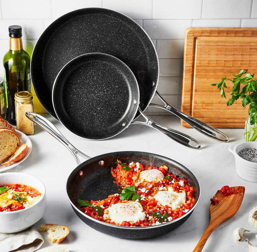 Henckels Capri Notte Granitium 3-piece Fry Pan Set- NEW IN BOX!!!