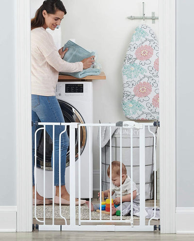 Regalo Easy Step 38.5-Inch Extra Wide Walk Thru Baby Gate, Includes 6-Inch Extension Kit, 4 Pack Pressure Mount Kit, 4 Pack Wall Cups and Mounting Kit- NEW IN BOX!!!
