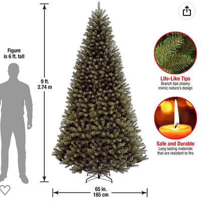 National Tree Company Artificial Full Christmas Tree, Green, North Valley Spruce, Includes Stand, 9 Feet- new in box