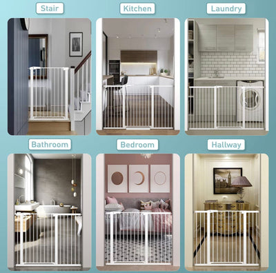 Extra Tall Baby Gate Stand 38" Tall - Long Walk Through Pet Gate for Kids or Large Pets - Metal Pressure Mounted Safety Gate 59.84"-62.60" Wide!  -Brand new in the box
