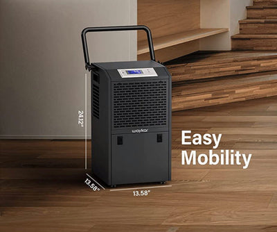 Waykar 155 Pints Commercial Dehumidifier Industrial Dehumidifier for Large Space up to 7500 Sq.ft for Home Basements, Whole House, Library, Moisture Remove!! NEW OUT OF BOX, MISSING DRAIN HOSE AND HANDLE, TESTED WORKS GREAT!!