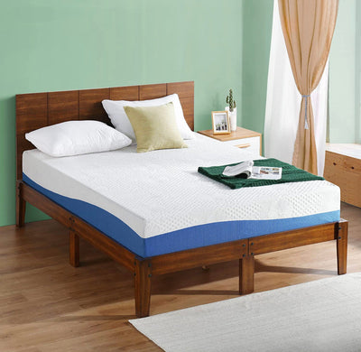 Olee Sleep 10 Inch Gel Infused Layer Top Memory Foam Mattress, King, Blue- NEW IN BOX!!!