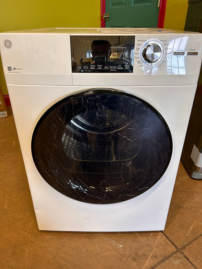GE - 4.3 Cu. Ft. 14-Cycle Electric Dryer - White!  -Brand new out of the box (Does have a very small indent on bottom left corner, photos shown)