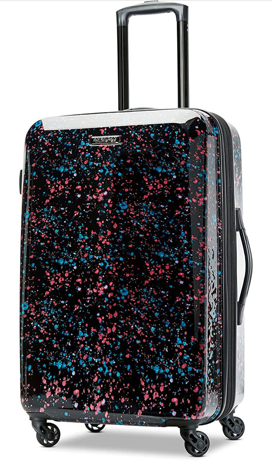 American Tourister Moonlight Hardside Expandable Luggage with Spinner Wheels, Speckle Black, Checked, 24” & 21” Bags!! BRAND NEW!!