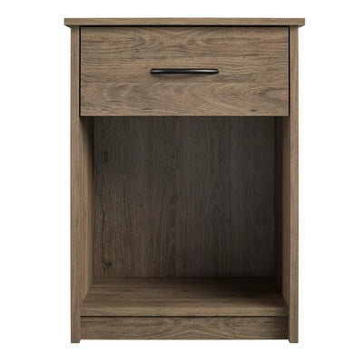 Mainstays Classic Nightstand with Drawer, Rustic Oak**New in box**