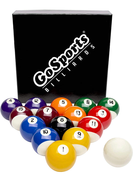 GoSports Regulation Billiards Balls - Complete Set of 16 Professional Balls, Multi- NEW IN BOX!!!