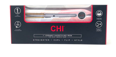 CHI 1″ Tourmaline Ceramic Hairstyling Iron, Pink Print- BRAND NEW IN BOX!!!