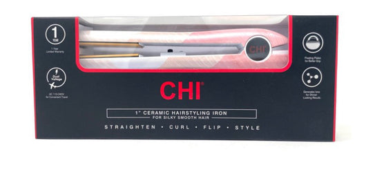 CHI 1″ Tourmaline Ceramic Hairstyling Iron, Pink Print- BRAND NEW IN BOX!!!