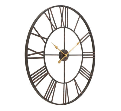 Solange Round Metal Wall Clock - 30" Dark Brown- NEW IN BOX!!!