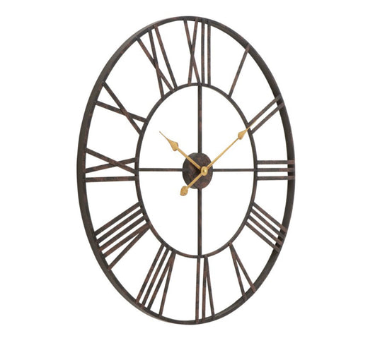 Solange Round Metal Wall Clock - 30" Dark Brown- NEW IN BOX!!!