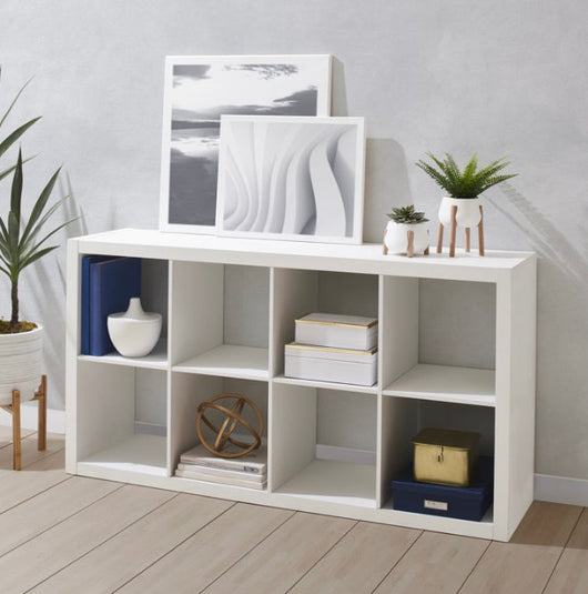 Better Homes & Gardens 8-Cube Storage Organizer, Textured White- NEW IN BOX!!!