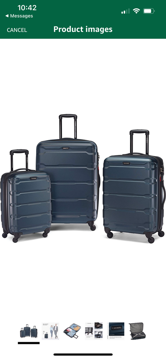 Samsonite Omni PC Hardside Expandable Luggage with Spinner Wheels, 3-Piece Set (20/24/28), Navy- NEW OUT OF BOX!!!