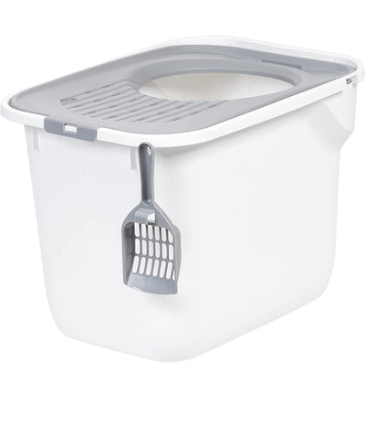 IRIS USA Top Entry Cat Litter Box with Cat Litter Scoop- NEW!