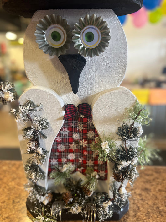 Handmade Snowy Christmas Owl