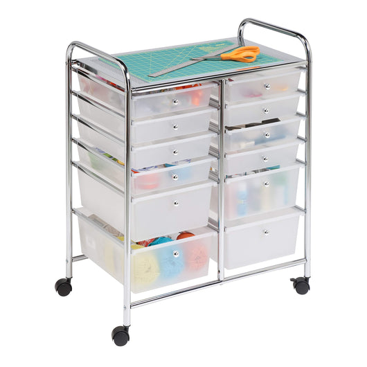 Honey-Can-Do Rolling Storage Cart and Organizer with 12 Plastic Drawers**New in box**