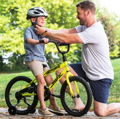 Huffy 18-Inch Rock It Boys Bike, Neon Powder Yellow- NEW AND ASSEMBLED!!!