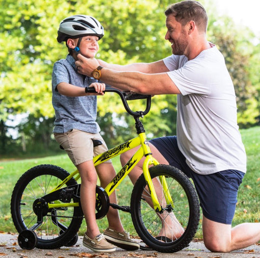 Huffy 18-Inch Rock It Boys Bike, Neon Powder Yellow- NEW AND ASSEMBLED!!!