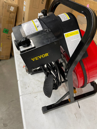 VEVOR 50FTx1/2Inch Drain Cleaner Machine Electric Drain Auger with 4 Cutter & Foot Switch Drain Cleaner Machine Sewer Snake Drill Drain Auger Cleaner for 1" to 4" Pipes- slightly used