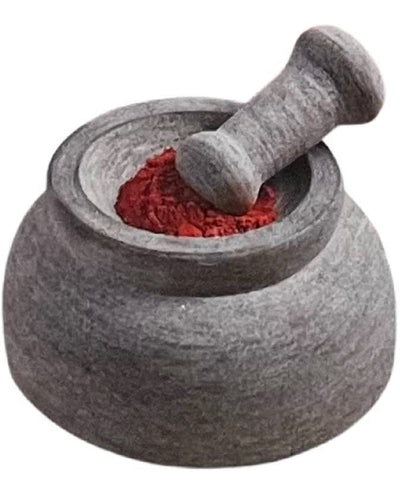 Casa Maria Natural Stone 8.5 IN Double Sided Mortar and Pestle- NEW IN BOX!!!