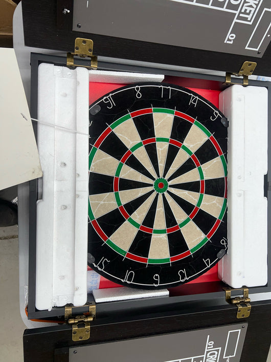 EastPoint Sports Bristle Dartboard and Cabinet Sets- Features Easy Assembly - Complete with All Accessories- NEW IN BOX!!! (Minor damage from shipping)