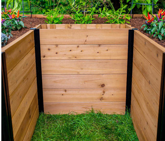 Vita Mezza 6’x6’ Keyhole Garden Bed, Cedar Wood!! NEW IN BOXES(2)!!