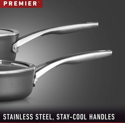 Calphalon 11-Piece Pots and Pans Set, Nonstick Kitchen Cookware with Stay-Cool Handles, Dishwasher and Metal Utensil Safe, Black- NEW IN BOX!!!