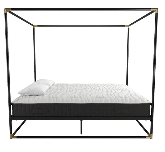 CosmoLiving Celeste Canopy Metal Bed, Full Size Frame, Black/Gold!! NEW IN BOX!!