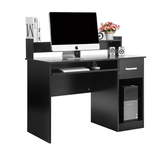 Ktaxon Wood Black Computer Desk For Office Laptop, PC Work Table With Home Drawer & Keyboard Tray- NEW IN BOX!!!