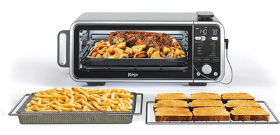 Ninja Foodi Smart 13-in-1 Dual Heat Air Fry Countertop Oven, Dehydrate, Reheat, Smart Thermometer, 1800-watts, Silver!! NEW IN BOX!!