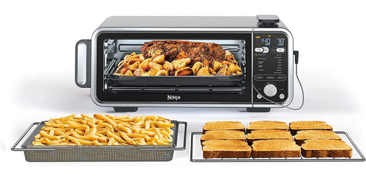 Ninja Foodi Smart 13-in-1 Dual Heat Air Fry Countertop Oven, Dehydrate, Reheat, Smart Thermometer, 1800-watts, Silver!! NEW IN BOX!!