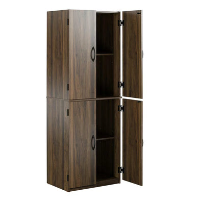 Mainstays 4-Door 5' Storage Cabinet,Walnut - NEW IN BOX