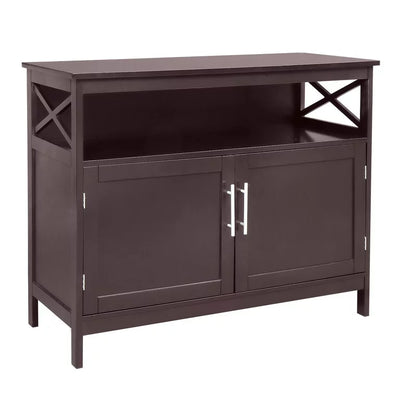 Ktaxon Kitchen Storage Sideboard Dining Buffet Server Cabinet Cupboard, Free Standing Storage Chest Cabinets and Shelf,Brown!  -Brand new in the box