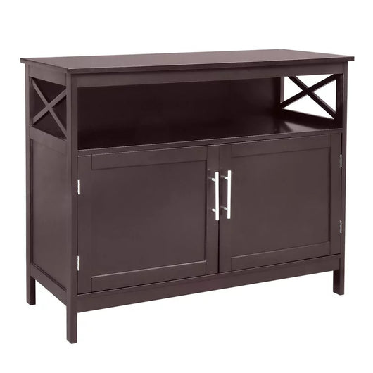 Ktaxon Kitchen Storage Sideboard Dining Buffet Server Cabinet Cupboard, Free Standing Storage Chest Cabinets and Shelf,Brown!  -Brand new in the box