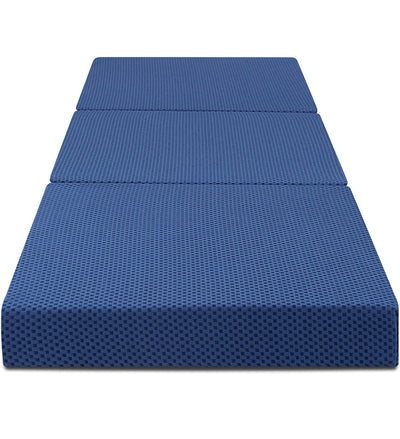 Olee Sleep 4 inch Tri-Folding Memory Foam Topper (Blue) Single- NEW IN BOX!!!!