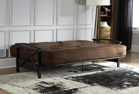 DHP 8 Inch Independently Encased Coil Futon Mattress, Brown Microfiber**New in box**