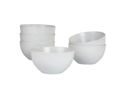 10 Strawberry Street Wazee Matte 5.5"/20oz Cereal Bowl, Set of 6, White- NEW IN BOX!!!