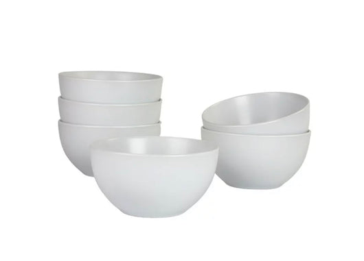 10 Strawberry Street Wazee Matte 5.5"/20oz Cereal Bowl, Set of 6, White- NEW IN BOX!!!