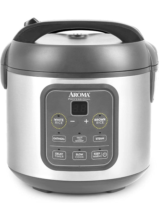 Aroma Housewares Professional 8-Cup (Cooked) / 2Qt. Digital Rice & Grain Multicooker (ARC-994SG), Gray- NEW IN BOX!!!