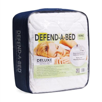 classic brands defend-a-bed deluxe quilted waterproof mattress protector, full**New**