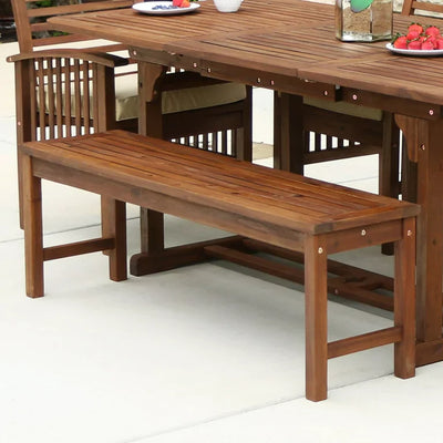 Walker Edison Acacia Wood Patio Dining Bench**New in Box**