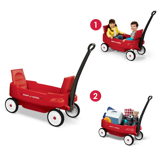 Radio Flyer, Pathfinder 2-in-1 Wagon, Folding Seats, Red**New in box**