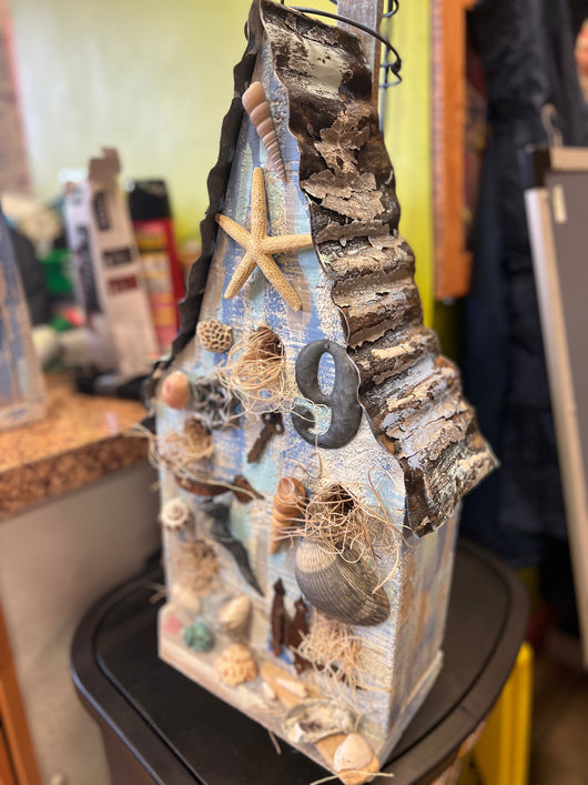 Handcrafted Seaside Retreat Birdhouse