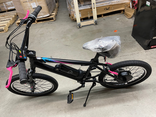 Kent 20 In. Torpedo Ebike Black and Pink, Electric Bicycle- brand new and assembled