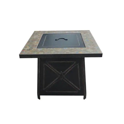 Hampton Bay Crossridge 50,000 BTU Antique Bronze Finish Gas Fire Pit**New in Box**