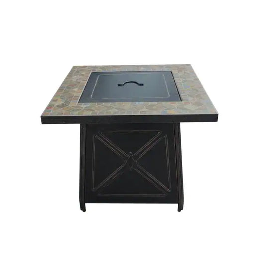 Hampton Bay Crossridge 50,000 BTU Antique Bronze Finish Gas Fire Pit**New in Box**