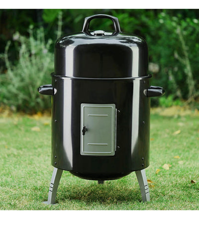 Captiva Designs 17-Inch Outdoor Vertical Smoker, Wood Chunks Smoker with Thermometer for Outdoor Cooking,Grilling,Picnic,Camping and Party- NEW IN BOX!!!
