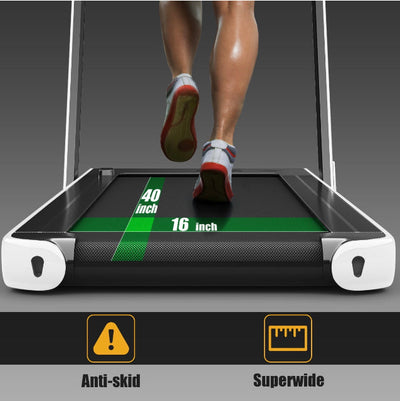 SuperFit 2.25HP 2 in 1 Folding Treadmill W/ Speaker Remote Control APP!! Brand new out of the box!!