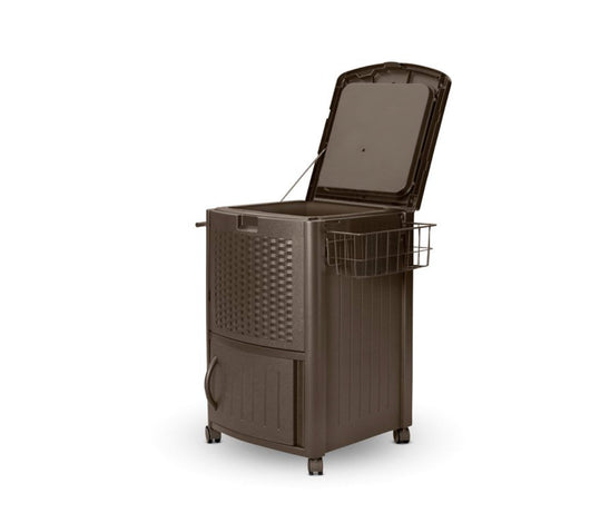 Suncast Wicker Outdoor Patio Cooler Cart- NEW AND ASSEMBLED!!!!